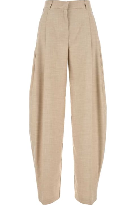 The Andamane سراويل طويلة وقصيرة لـ السيدات The Andamane Beige Stretch Polyester Blend Pant