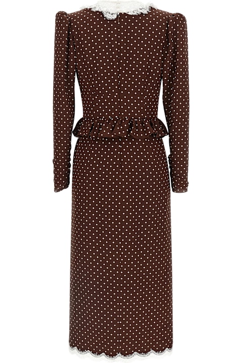 Homeware Alessandra Rich 'polka Dot Midi' Dress