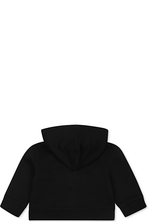 Burberry Sweaters & Sweatshirts for Baby Girls Burberry Black Sweatshirt For Babykids With Logo