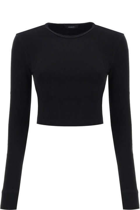 WARDROBE.NYC Topwear for Women WARDROBE.NYC Hb Long-sleeved Cropped T-shirt