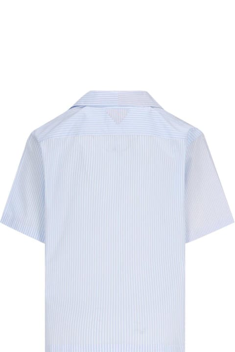 Prada Shirts for Men Prada Striped Short-sleeved Button-up Shirt