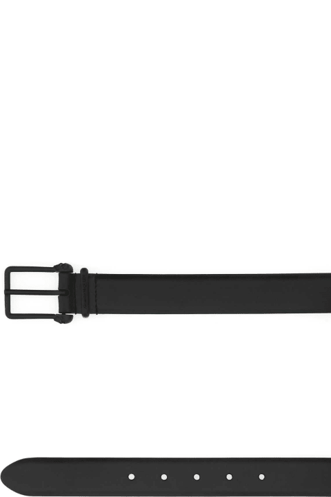 Belts for Men Alexander McQueen Black Leather Belt