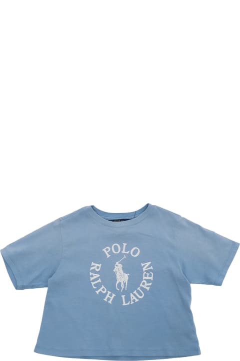 Fashion for Girls Polo Ralph Lauren Light Blue T-shirt
