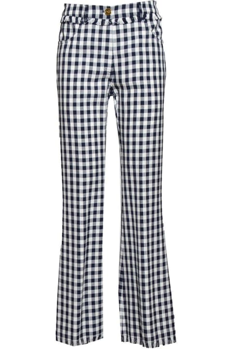 Etro Women Etro Mid Rise Gingham Checked Trousers