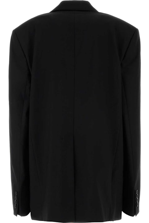 Y/Project معاطف وجواكت لـ السيدات Y/Project Black Stretch Jersey Oversize Blazer