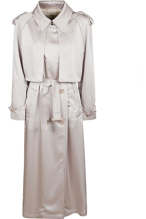 Herno for Women Herno Rear Slit Double-breasted Trench