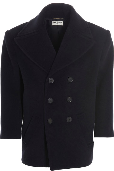 Saint Laurent Coats & Jackets for Women Saint Laurent Wool Double Breast Coat