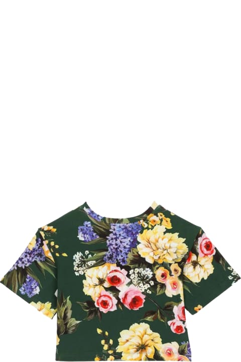 Topwear for Girls Dolce & Gabbana T-shirt With Garden Print