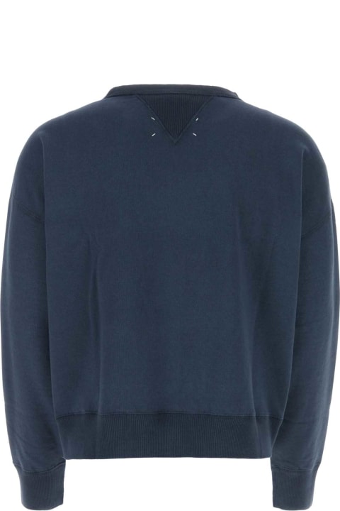 Fashion for Men Maison Margiela Navy Blue Cotton Sweatshirt