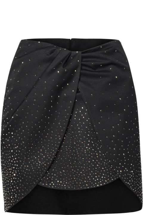 Skirts for Women Off-White Embellished Pleated Skirt