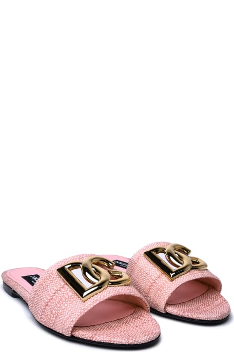 Pink Fabric Slippers
