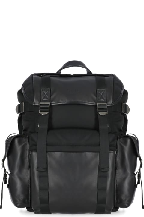 Tod's for Men Tod's Leather And Fabric Backpack