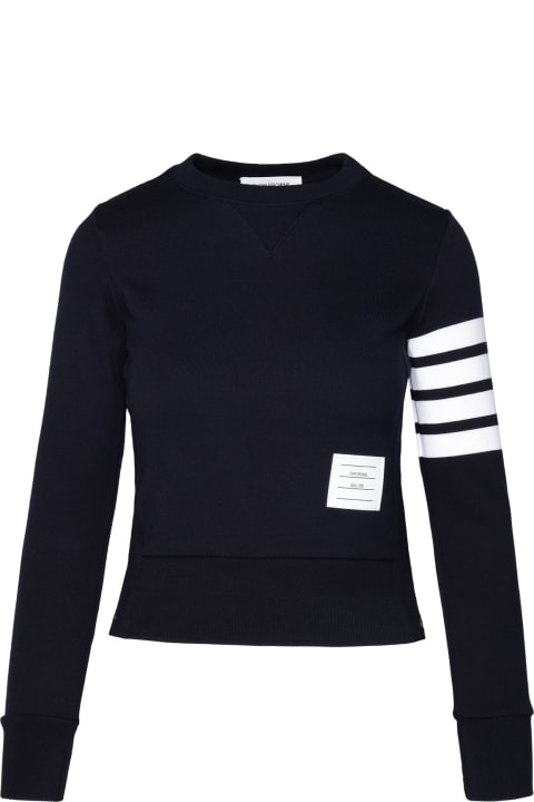 Thom Browne Fleeces & Tracksuits for Women Thom Browne Navy Cotton Sweatshirt