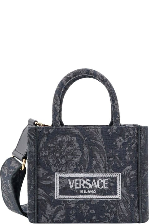 Totes for Women Versace Barocco Athena Top Handle Bag
