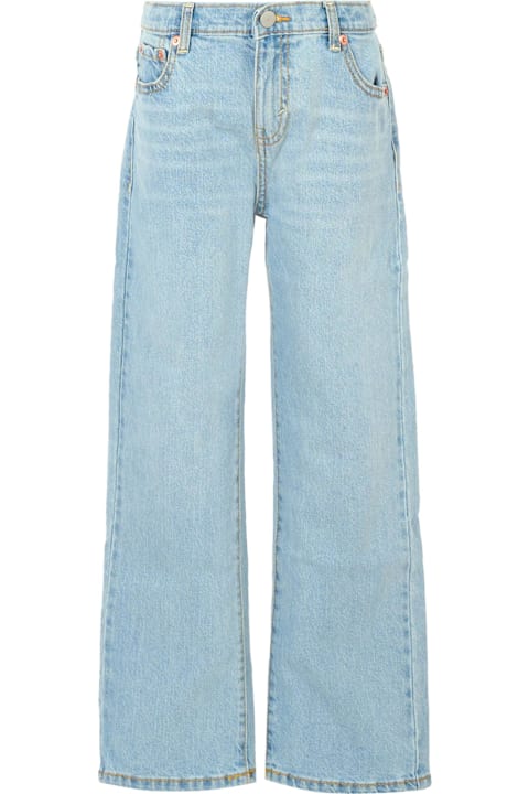 Homeware Levi's Light Blue Jeans For Girl With Logo Patch