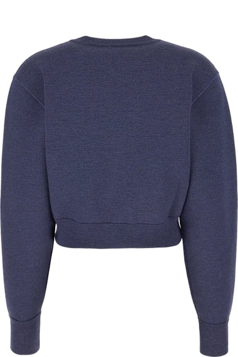 Chloé سترات صوف وبدل رياضية لـ السيدات Chloé Navy Blue Linen Sweater