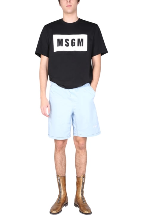 MSGM Topwear for Men MSGM T-shirt With Logo Box
