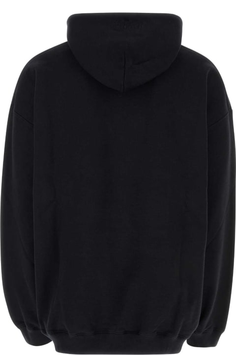 メンズ フリース＆ラウンジウェア VETEMENTS Black Cotton Blend Sweatshirt