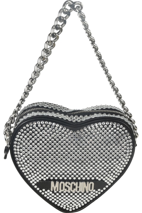 Moschino for Women Moschino Heart Embellished Chain Shoulder Bag Moschino