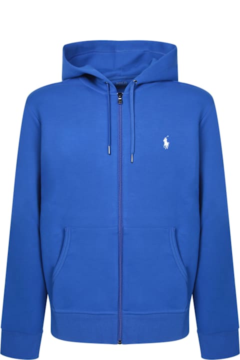 Polo Ralph Lauren Fleeces & Tracksuits for Women Polo Ralph Lauren Electric Blue Double Knit Zip Hoodie