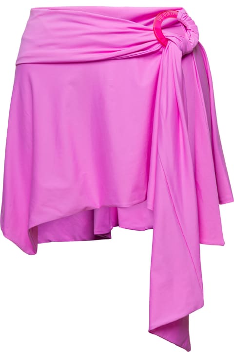 Fashion for Women The Attico Pink Stretch Nylon Mini Skirt
