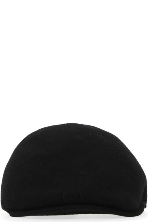 メンズ Kangolの帽子 Kangol Black Felt Baker Boy Hat