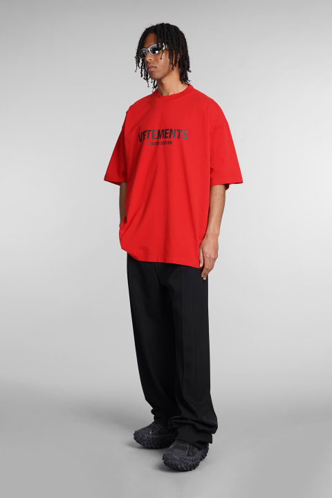 VETEMENTS for Men VETEMENTS T-shirt In Red Cotton
