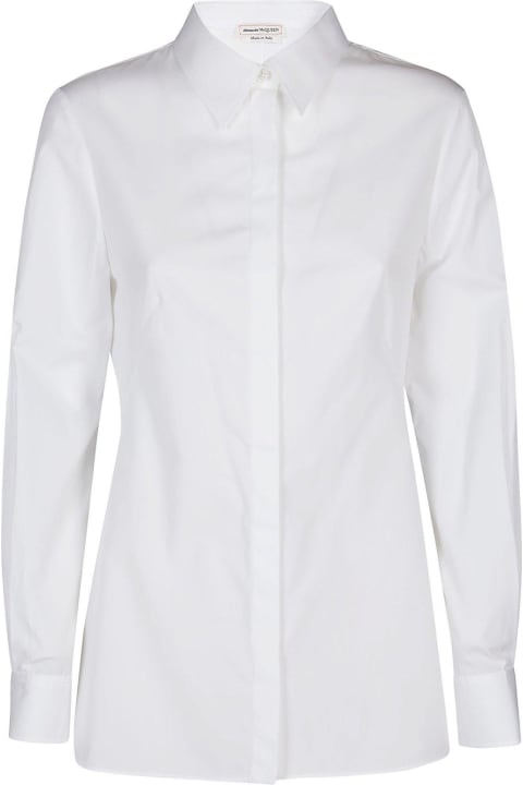 Sale for Women Alexander McQueen Back Eyelet Detailed Buttoned Shirt