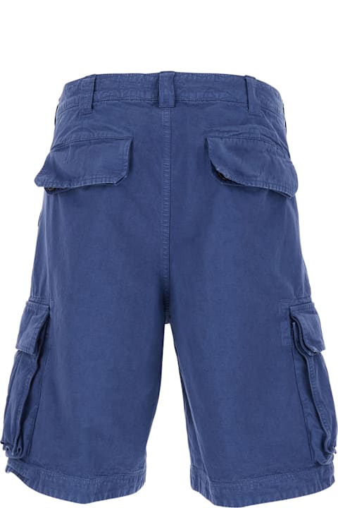 ERL for Kids ERL Blue Bermuda Shorts With Two Cargo Pockets In Cotton Man