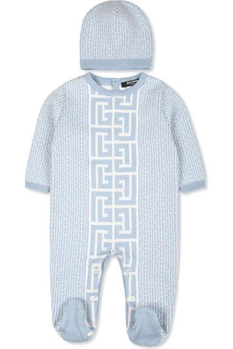 Balmain Clothing for Baby Boys Balmain Set Tutina Con Stampa