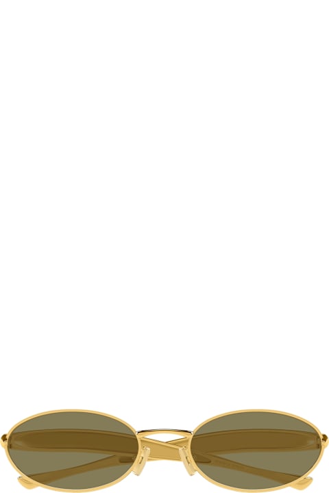 Bottega Veneta Eyewear for Kids Bottega Veneta Eyewear Bv1386s-006 - Gold / Green Lens Sunglasses