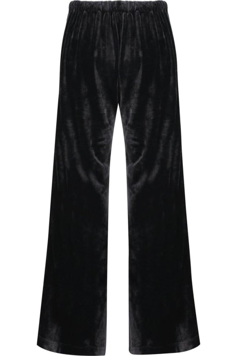 Fendi for Women Fendi Wide-leg Drawstring Velvet Pants