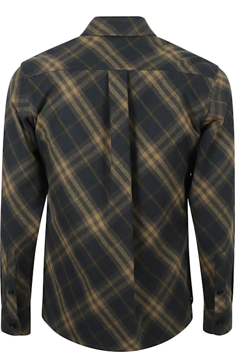 Burberry Shirts for Men Burberry Check Patterned Zip Shirt