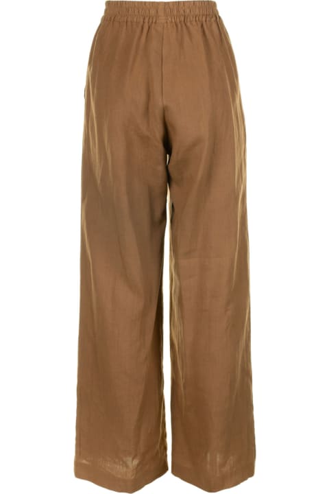 Eleventy Pants & Shorts for Women Eleventy High-waisted Linen Trousers With Elastic