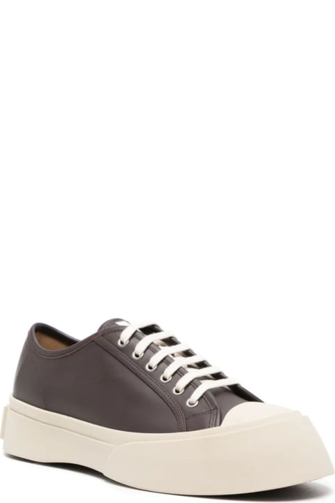 Marni Shoes for Men Marni Brown Calf Leather Sneakers