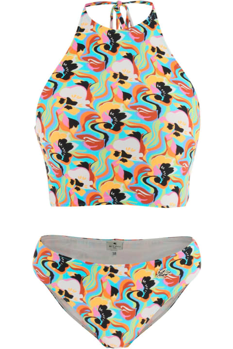 Swimwear for Women Etro Multicolored Floral Bikini Set