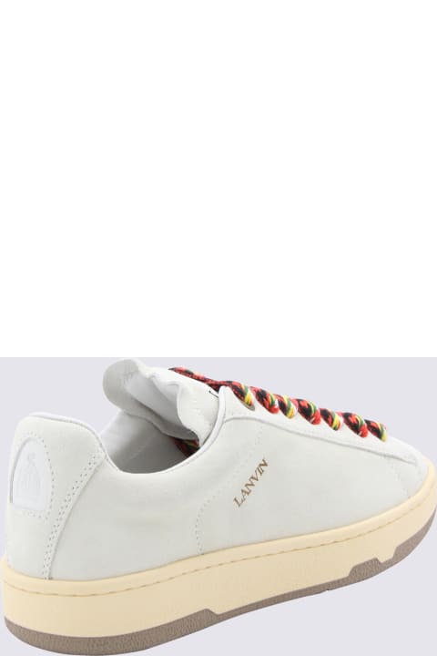 Lanvin for Women Lanvin White Leather Lite Curb Sneakers