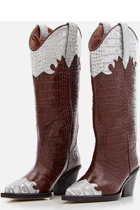 60mm Ricky Embossed Croco Cowboy Boots