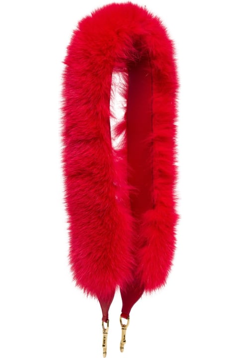 Red Fur Shoulder Strap