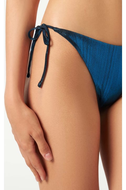 Homeware MC2 Saint Barth Woman Blue Laminated Swim Briefs
