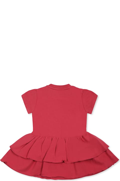 Fashion for Baby Girls Moncler Fuchsia Dress For Baby Girl With Logo