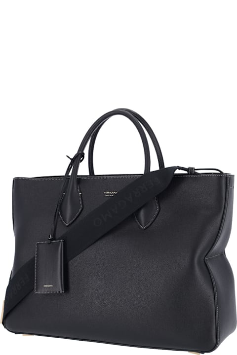 Ferragamo for Men Ferragamo Large Logo Tote Bag