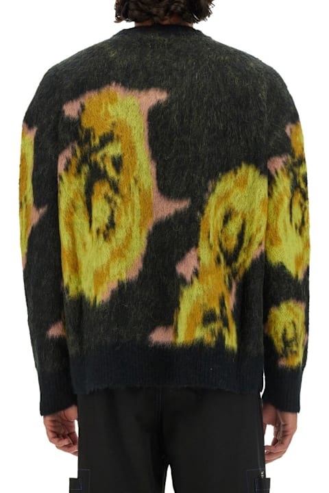 MSGM Sweaters for Men MSGM Rose Intarsia-knit Crewneck Jumper