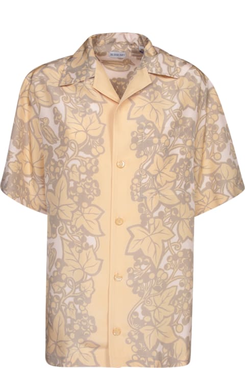 Burberry Topwear for Women Burberry Beige Print Silk Shirt