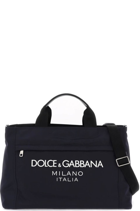 Dolce & Gabbana Totes for Women Dolce & Gabbana Nylon Logo Shopping Bag