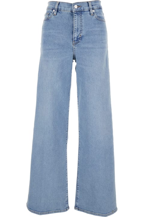 Frame for Men Frame 'le Slim Palazzo' Blue Jeans With Belt Loops And Wide Leg In Denim Woman