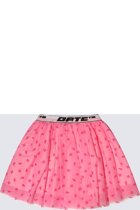 Sale for Girls Off-White Pink And Black Tulle Skirt
