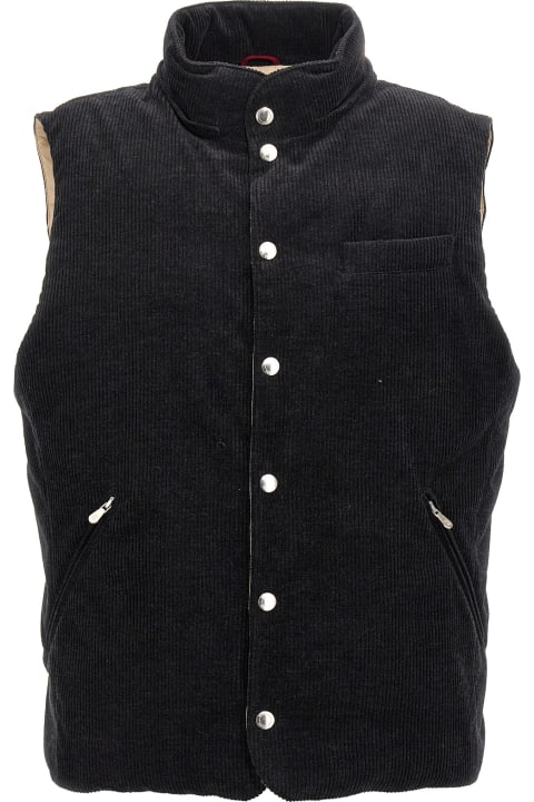Coats & Jackets for Men Brunello Cucinelli Ribbed Velvet Vest