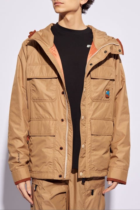 Coats & Jackets for Men Moncler Rutor Logo Patch Hooded Jacket
