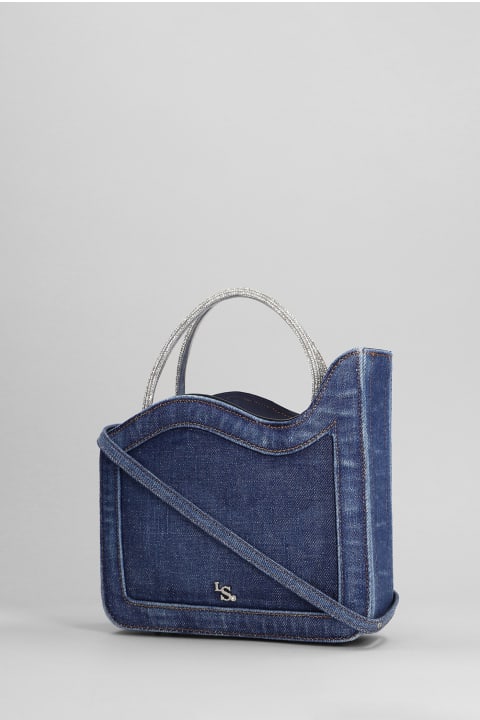 Le Silla Totes for Women Le Silla Ivy Shoulder Bag In Blue Denim